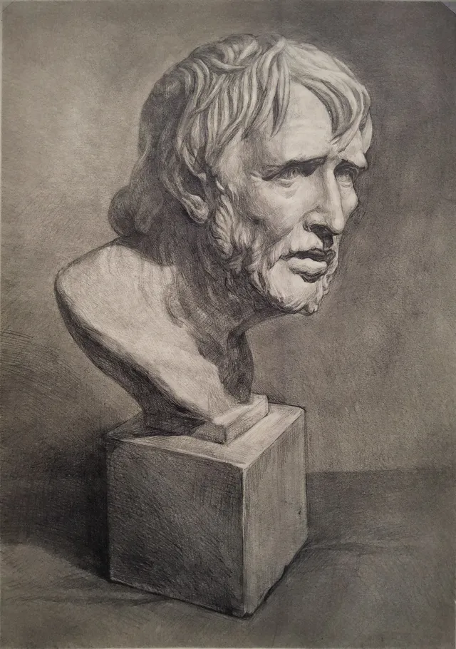 Seneca Plaster Statue Sketch