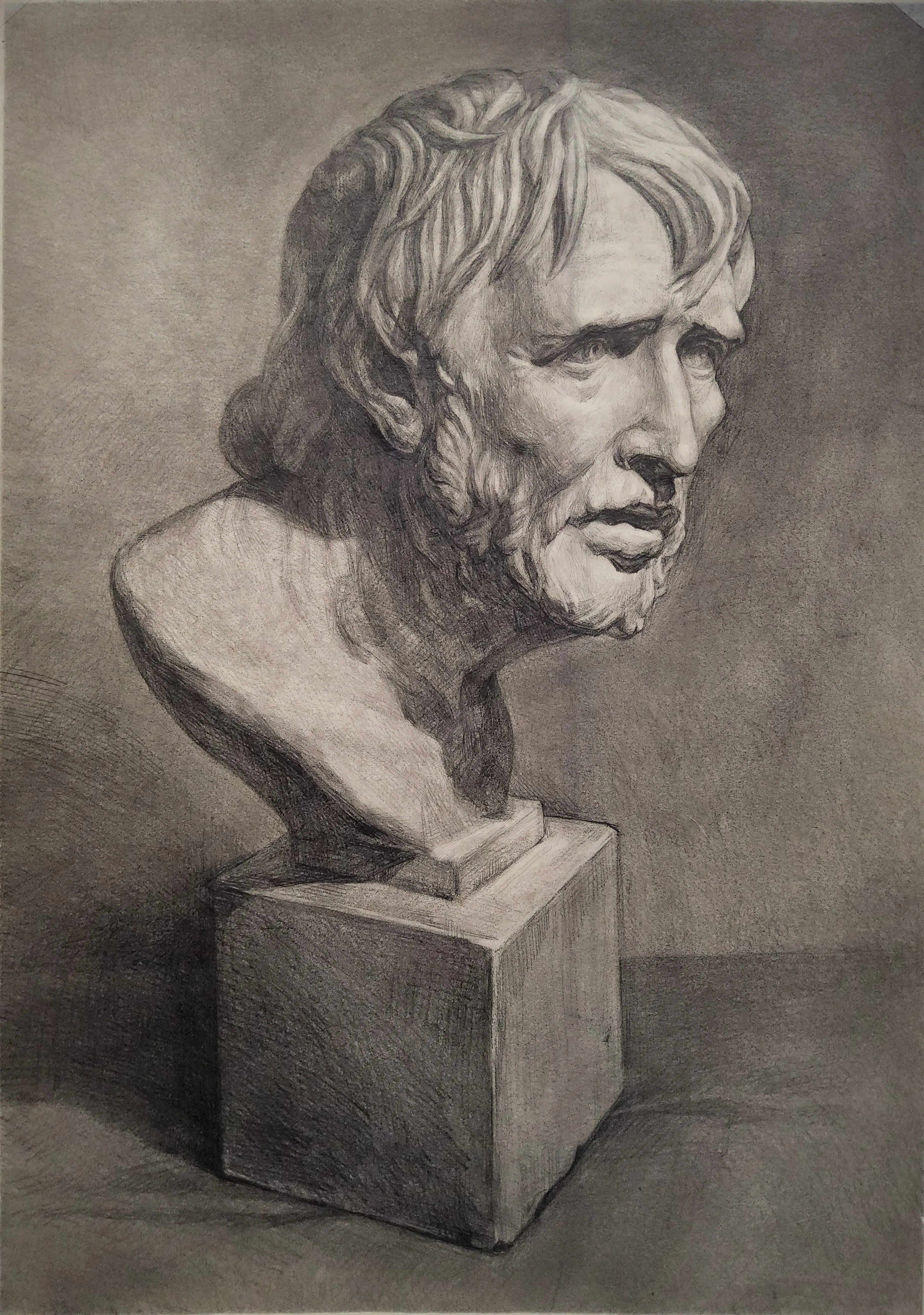 Seneca Plaster Statue Sketch