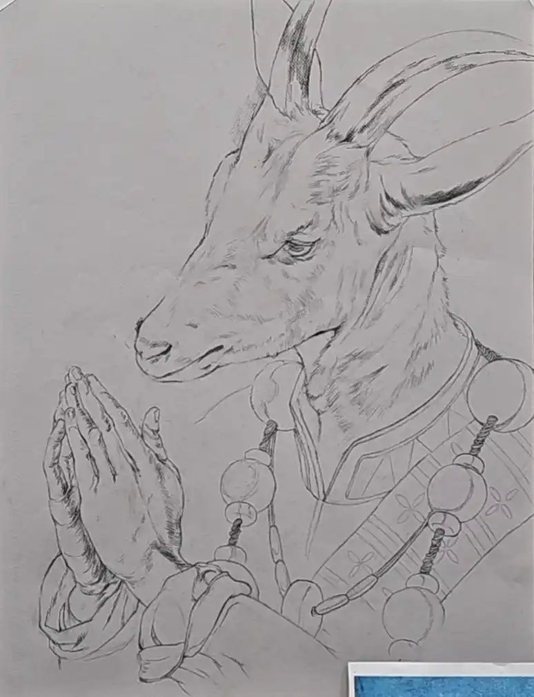 Darkened Line Art